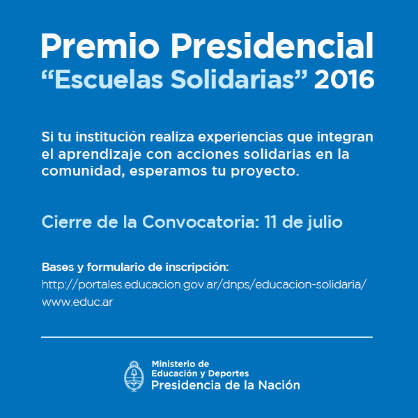 Premio Presidencial Escuelas Solidarias